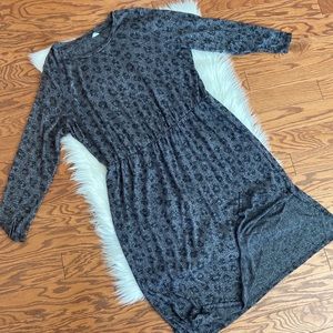 Old Navy Gray Animal Leopard Print Dress Sz 2X